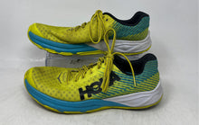 Load image into Gallery viewer, Hoka One One Mens EVO Carbon Rocket 1100049 CCYN Yellow Blue Running Shoes 8.5
