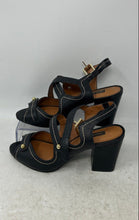 Load image into Gallery viewer, Jorge Bischoff Womens Brown And Black Leather Buckle Ankle Strap Sandal Size 6
