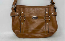 Load image into Gallery viewer, Treviso Womens Brown Faux Leather Outer Zipper Pockets Single Strap Shoulder Bag
