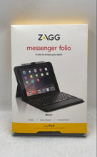Load image into Gallery viewer, ZAGG Messenger Folio Black Portable Bluetooth Keyboard Cover For iPad Not Tested
