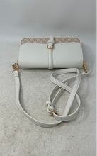 Load image into Gallery viewer, Anne Klein Womens White Beige Monogram Adjustable Strap Buckle Crossbody Bag

