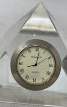 Load image into Gallery viewer, Vintage Shannon By Godinger Pyramid Shape Quartz Desktop Clock Not Tested
