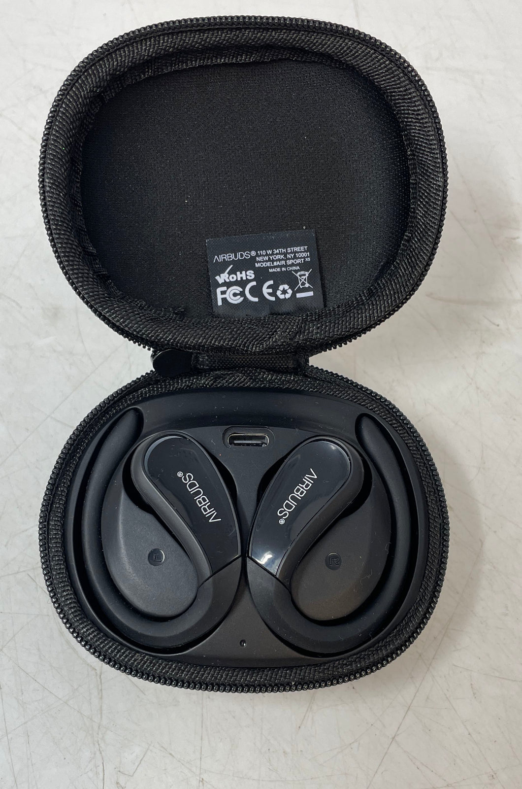 Airbuds Air Sport X5 Black Bluetooth Wireless In-Ear Headphone Not Tested