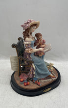 Load image into Gallery viewer, Vintage Monti Franco Women And Child Reading Collectible Porcelain Figurine

