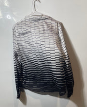 Load image into Gallery viewer, Alberto Makali Womens White Black Geometric Button-Up Shirt Size L With Tag
