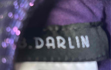 Load image into Gallery viewer, B. Darlin Womens Purple Sleeveless Cowl Neck Pullover Mini Dress Size S With Tag
