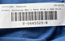 Load image into Gallery viewer, Armani Exchange Mens Navy Blue Red Short Sleeve Pullover T-Shirt Size M
