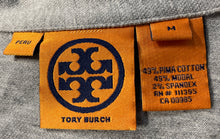 Load image into Gallery viewer, Tory Burch Womens Gray Lidia Heather Short Sleeve Ruffle Polo Shirt Size Medium
