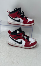Load image into Gallery viewer, Nike Kids Air Jordan 1 Mid 640735-173 White Red Lace-Up Sneaker Shoes Size 9C
