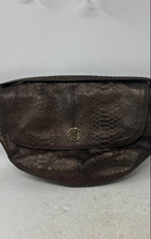 Load image into Gallery viewer, Antonio Melani Womens Brown Faux Leather Snakeskin Shoulder Strap Hobo Bag
