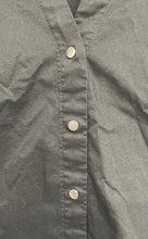 Load image into Gallery viewer, 7Th Avenue Design Studio Womens Black Short Sleeve Collared Button-Up Shirt Sz S
