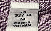 Load image into Gallery viewer, Calvin Klein Mens Purple Houndstooth Print Slim Fit Long Sleeve Dress Shirt Sz M
