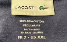 Load image into Gallery viewer, Lacoste Mens Blue Pima Cotton Short Sleeve Regular Fit Pullover T-Shirt Size XXL
