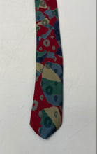 Load image into Gallery viewer, Salvatori Mens Red Multicolor Printed Silk Adjustable Pointed Tie
