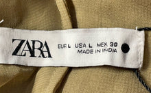 Load image into Gallery viewer, Zara Womens Brown Sleeveless V-Neck Ruffle Pullover Tank Top Size Large
