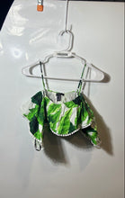 Load image into Gallery viewer, Forever 21 Womens Green White Sleeveless Cropped Blouse Top Size XS
