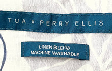 Load image into Gallery viewer, Tua X Perry Ellis Mens Multicolor Tropical Leaf Print Button-Up Shirt Size Small
