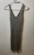 Load image into Gallery viewer, Zara Womens Gray Ribbed Sleeveless V-Neck Knitted Sweater Dress Size S
