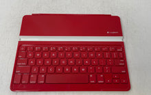 Load image into Gallery viewer, Logitech Red Bluetooth Portable Ultra Thin Keyboard Cover Case Untested
