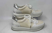 Load image into Gallery viewer, Michael Kors Womens Monique White And Silver Lace-Up Sneakers Shoes Size 10M
