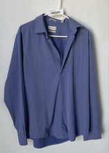 Load image into Gallery viewer, Lucky Brand Mens Blue Printed Long Sleeve Collared Dress Shirt Size Large
