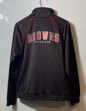 Load image into Gallery viewer, NFL Womens Brown Long Sleeve Cleveland Browns Football Track Jacket Size Large
