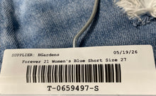 Load image into Gallery viewer, Forever 21 Womens Blue Medium Wash Pockets Denim Cut-Off Shorts Size 27
