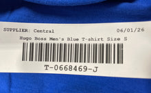 Load image into Gallery viewer, Hugo Boss Mens Blue Cotton Short Sleeve Crew Neck Pullover T-Shirt Size Small
