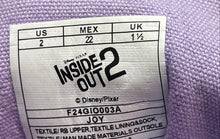 Load image into Gallery viewer, Disney Unisex Kids Inside Out 2 Purple Lace-Up High Top Sneakers Shoes Size 2
