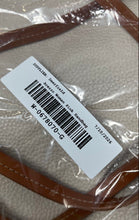 Load image into Gallery viewer, Arezzo Womens Beige Brown Pebbled Leather Zipper Crossbody Handbag
