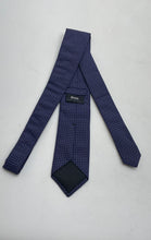Load image into Gallery viewer, Hugo Boss Mens Blue Geometric Print Silk Keeper Loop Adjustable Pointed Tie
