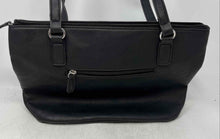 Load image into Gallery viewer, MultiSac Womens Black Leather Double Handle Shoulder Handbag With Tag
