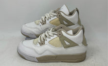 Load image into Gallery viewer, Nike Kids Air Jordan 4 487725-118 White Leather Lace-Up Sneakers Shoes Size 2.5Y
