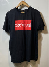Load image into Gallery viewer, Authentic Roberto Cavalli Mens Black Cotton Short Sleeve Graphic T-Shirt Size XL
