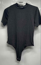 Load image into Gallery viewer, Fashion Nova Womens Gray Short Sleeve Crew Neck Stretch Bodysuit Top Size L
