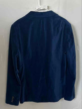 Load image into Gallery viewer, Armani Exchange Mens Blue Velvet Notch Lapel Pockets Single-Button Blazer Size M
