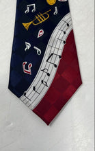 Load image into Gallery viewer, A. Rogers Mens Multicolor Printed Bar Tack On Blade &amp; Tail Designer Tie
