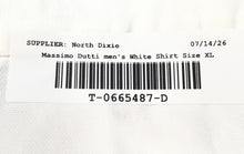 Load image into Gallery viewer, Massimo Dutti Mens White Finest Fabric Long Sleeve Button-Up Shirt Size XL
