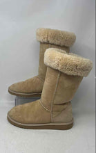 Load image into Gallery viewer, UGG Womens Classic Tall II Beige Leather Pull On Mid-Calf Snow Boots Size 6W
