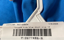 Load image into Gallery viewer, Lacoste Boys Blue Elastic Waist Slash Pocket Tennis Athletic Shorts Size 10
