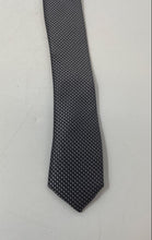Load image into Gallery viewer, Michael Kors Mens Gray Geometric Keeper Loop Adjustable Formal Pointed Tie
