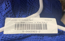 Load image into Gallery viewer, Guess Womens Blue Sleeveless Collarless Back Zipper Keyhole Sheath Dress Size 4
