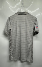 Load image into Gallery viewer, Nike Mens Gray Striped Miami Dolphins Dri-Fit NFL Short Sleeve Polo Shirt Size S
