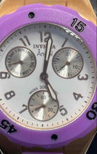 Load image into Gallery viewer, Authentic Invicta Women's Angel Rose Gold-Tone White Dial Purple Silicone Watch
