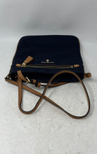 Load image into Gallery viewer, Michael Kors Womens Kelsey Blue Leather Trim Adjustable Strap Crossbody Bag
