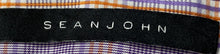 Load image into Gallery viewer, Sean John Mens Multicolor Plaid Long Sleeve Regular Fit Dress Shirt Size 17.5
