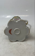 Load image into Gallery viewer, Vintage Green Floral Scalloped Edge Hand Painted Ceramic Collectible Pitcher Jar
