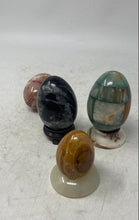 Load image into Gallery viewer, Lot Of 4 Pcs Multicolor Desktop Decoration Stone Egg Variety's Paperweight
