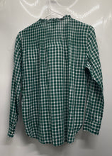 Load image into Gallery viewer, J Crew Womens Green White Plaid Print Cotton Long Sleeve Blouse Top Size 2
