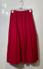 Load image into Gallery viewer, Talbots Petites Womens Red Wool Side Zipper Pleated Long Maxi Skirt Size 2P
